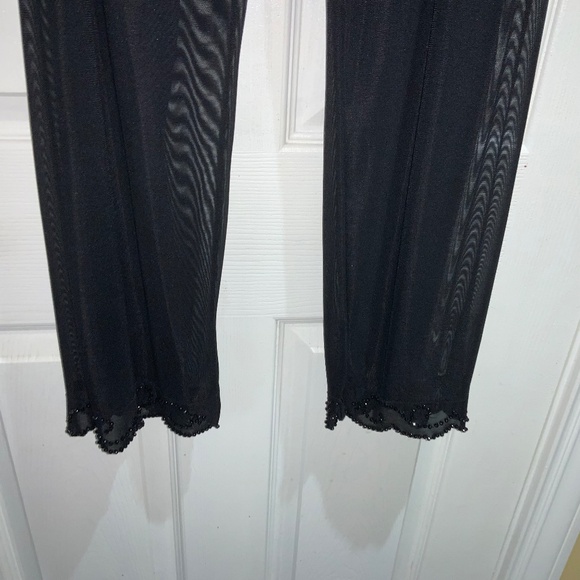 Scott McClintock lightweight pull on pants beaded scalloped hems Sz 4 - Picture 2 of 7